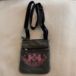 Juicy Couture Black and Pink Messenger Bag